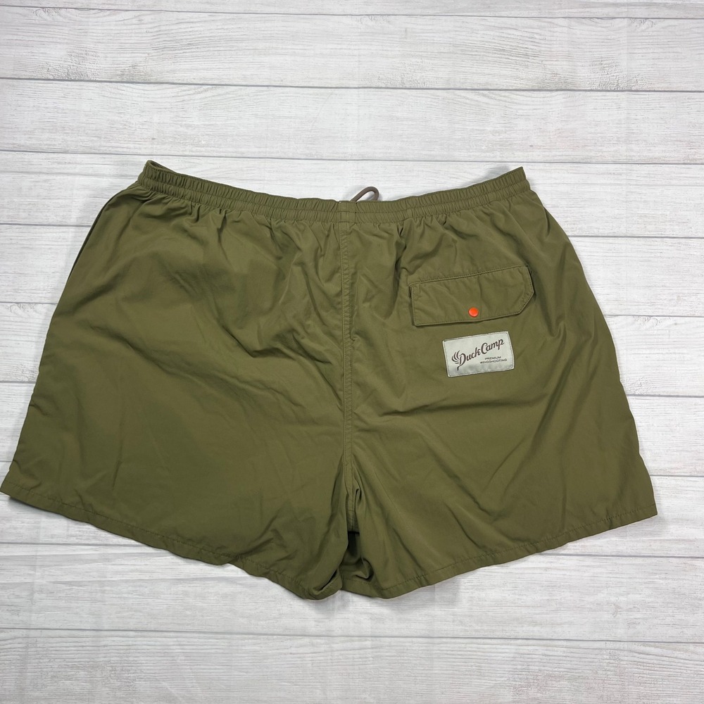 Duck Camp Premium Wing Shorts Mens XL Olive Green Nylon Mesh Lined 5 Inseam